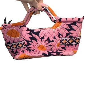 Vera Bradley Pink & Orange Floral Quilted Shoulder Tote